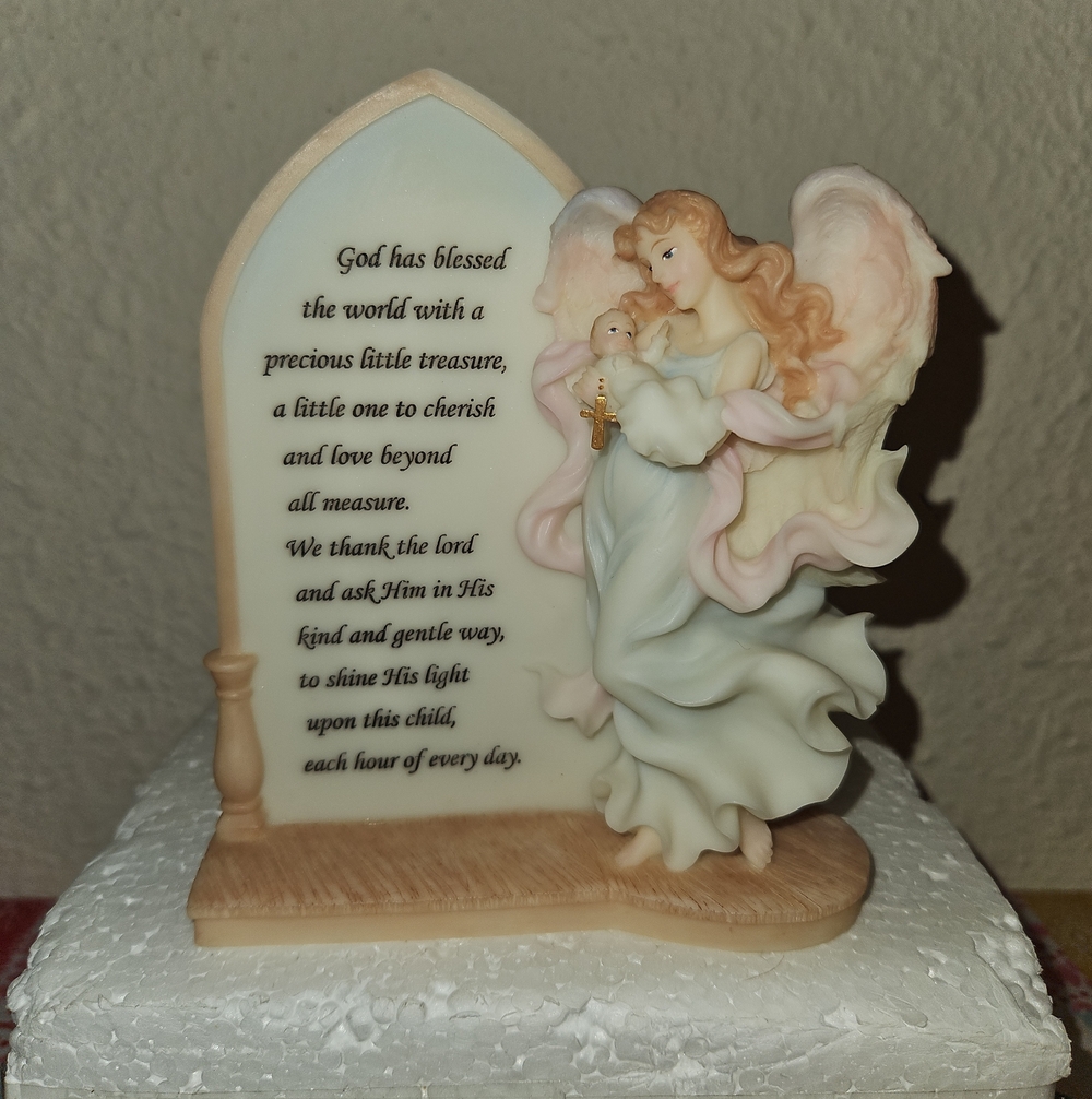 The Seraphim Classics Collection Angel Figurine Plaque with Baby